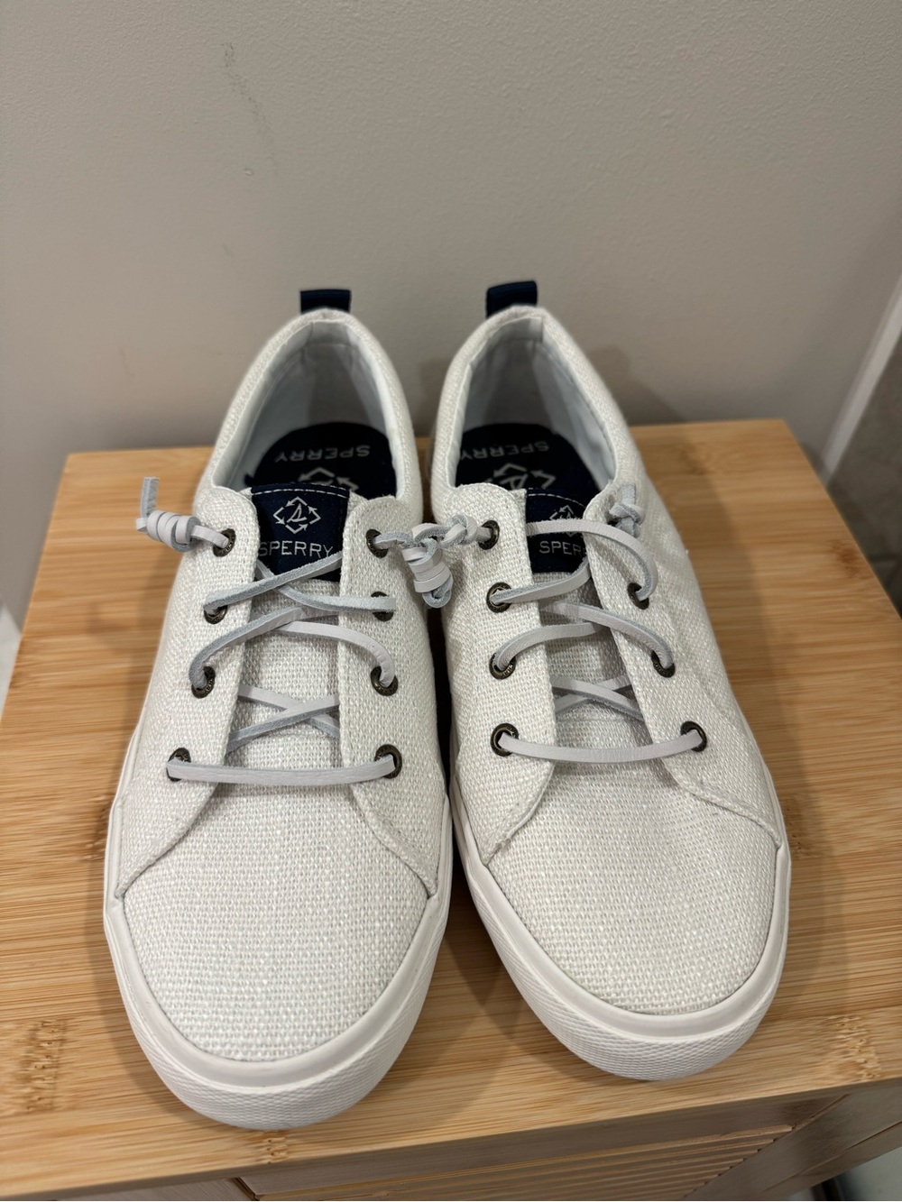 Sperry Top-Sider SeaCycled Pier Wave Baja Sneakers White Size 8.5 STS88569